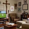 Metal Wall Art Christian Baseball Tin Sign, Faith Inspirational Poster for Home Office