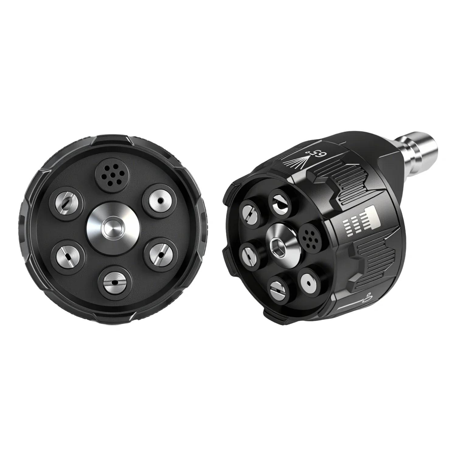 

1PC Versatile Black and Green Multi-function Rotation Jet Car Wash Nozzle 6 in 1 High Cleaner Gun Water Pressure Cleaner чёрный