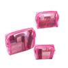 Large Capacity Transparent Makeup Bag Zipper Handheld Makeup Pouch for 3Pcs/Set Girls