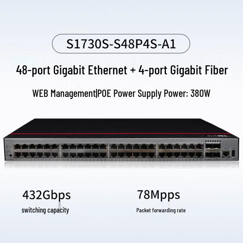 

Huawei S1730S-S48P4S-A1 48-Port Gigabit PoE Managed Switch