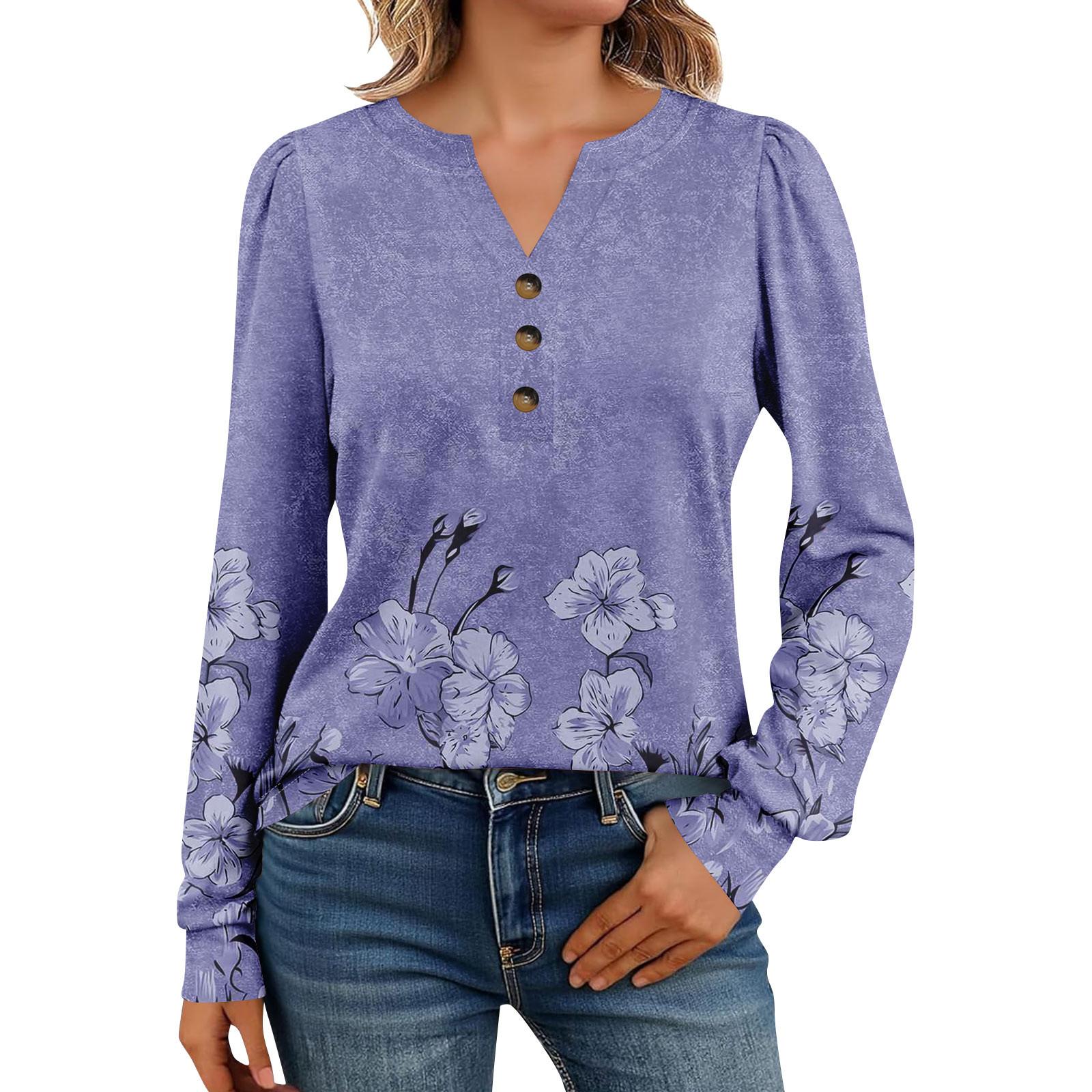 

Женские рубашки с длинным рукавом Хенли Повседневные топы Модные блузки Милые футболки S