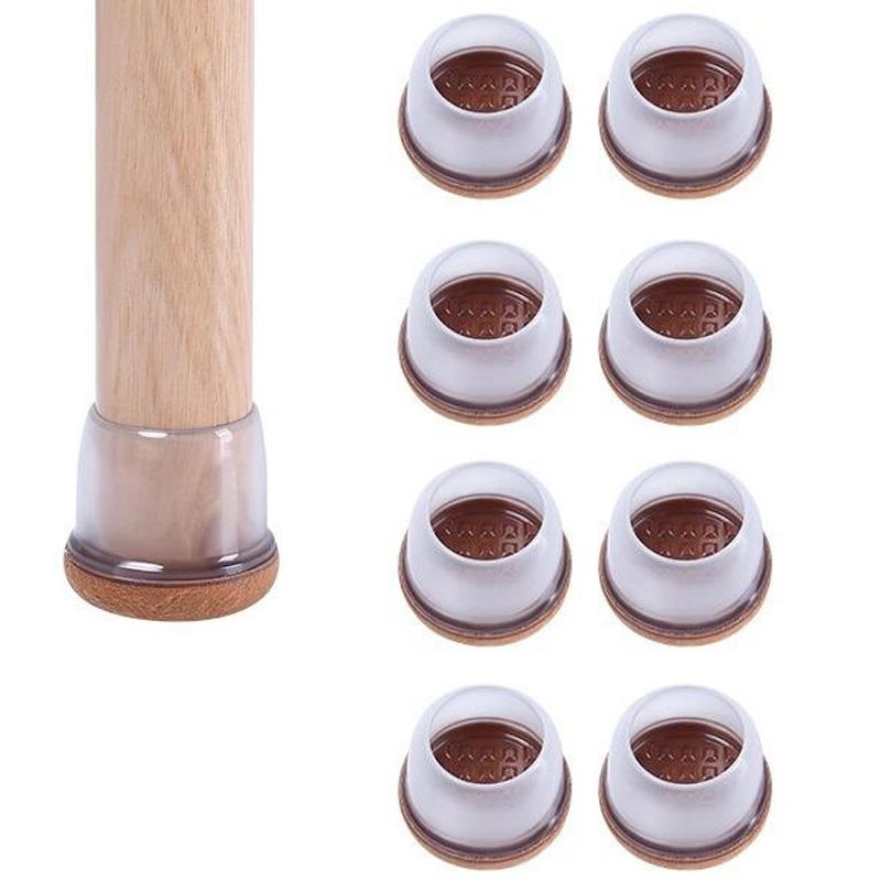 8Pcs Chair Leg Covers for 25-30mm Legs Noise Reducing Furniture Feet Caps Round Anti-Slip Floor Guards for Home
