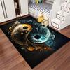 Yin Yang Universe Design Carpet with Fiery and Water Elements Illustration Suitable for Use As an Anti-slip for Living Room Bedroom Sofas