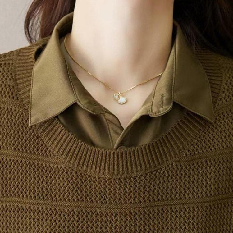 Oversize Cotton Shirt for Women Loose Blouse Long Sleeve Pullover Top Turn Down Collar Casual Fake Two Pieces