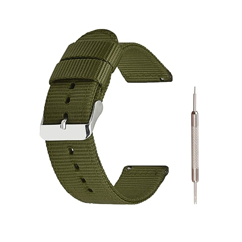 

[Jumpsunfun] 2-stage nylon watch strap 22mm military watch band Quick Release Watch Replacement Bell (Replacement Instructions) replacement tools with