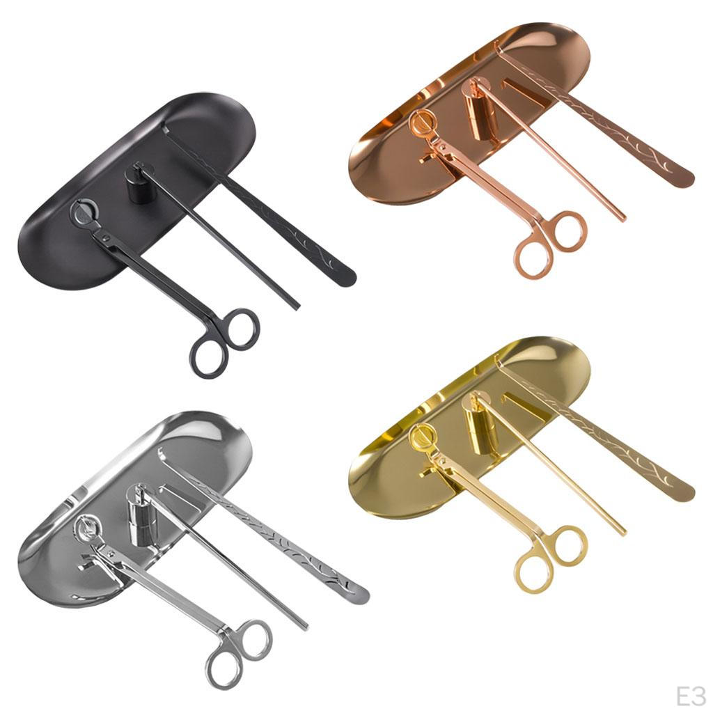 Candle Set Accessories Set, Trimmer, Dipper, Cutter with Tray for