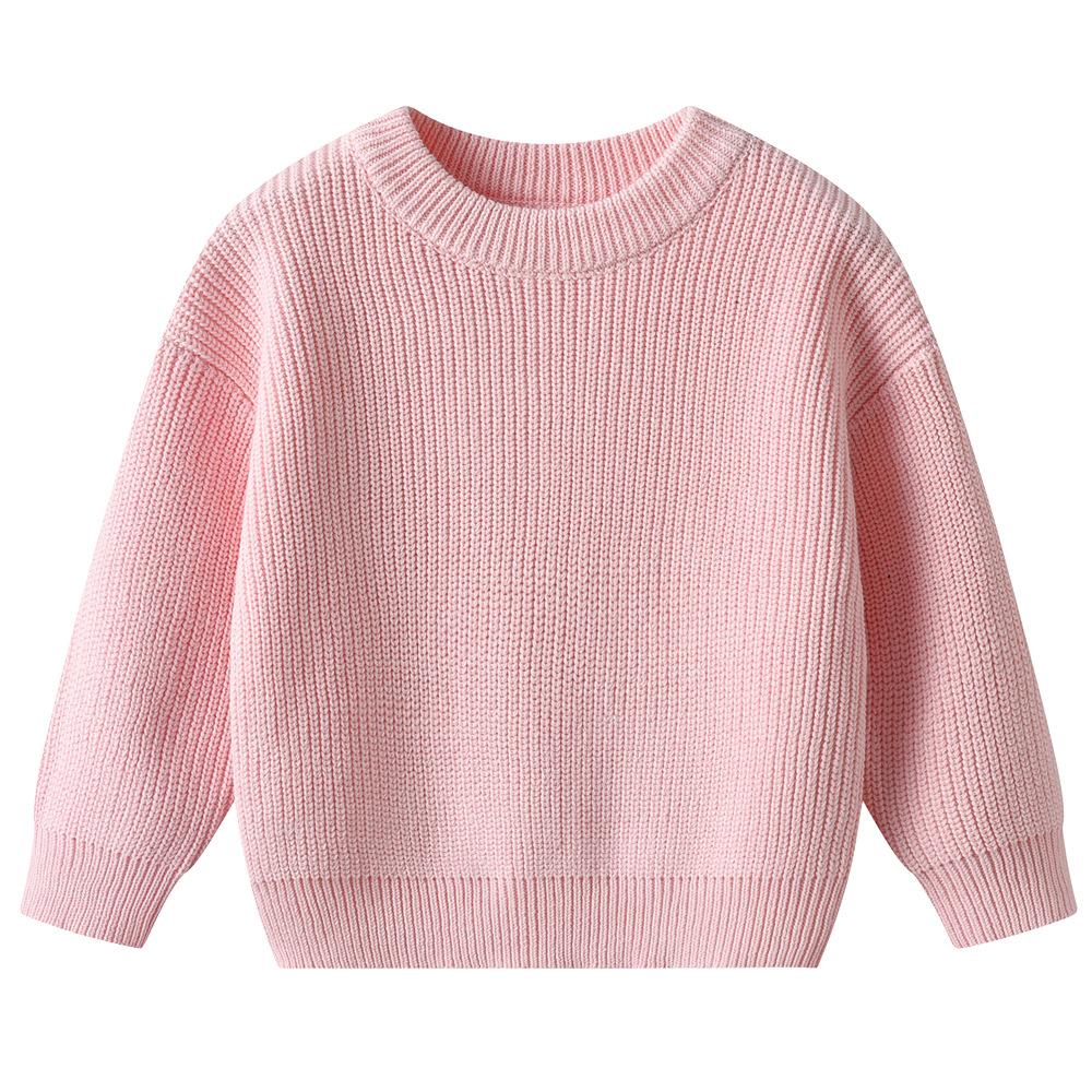 Autumn and Winter Baby and Children's Pullover Base Knitted Sweaters Baby Sweaters In Stock Small and Medium Children's Sweaters