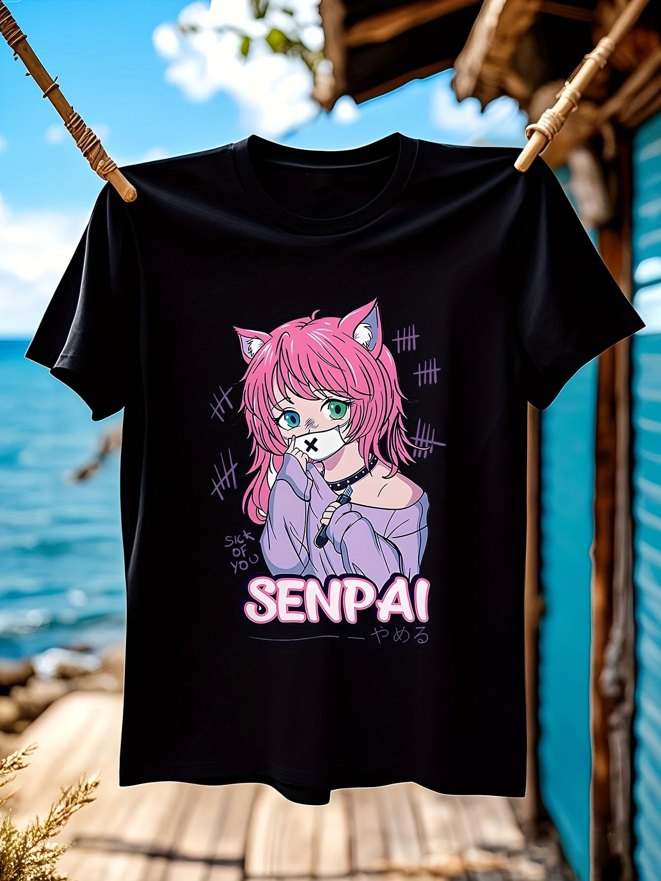 Anime Neko Girl Graphic Tshirt Graphic Tshirt - Pastel Go... XXXXL
