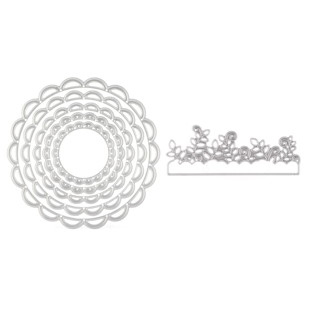 2pcs Metal Die Cutting Carbon Steel Practical Carving Mould for Craft Projects