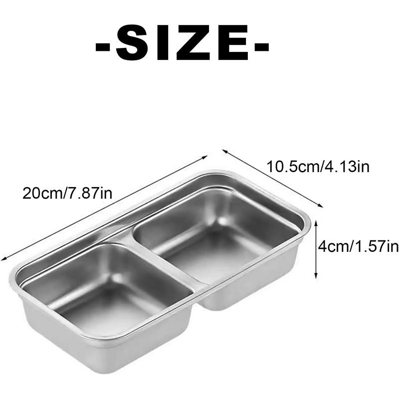 Grab And Go Snack Containers Reusable, Stainless Steel Double Compartment Snack Containers