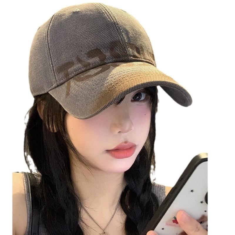 Vintage Washout Letter Baseball Cap For Men And Women Casual Sun Hat