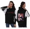 Jujutsu Kaisen Unisex Autumn-Winter Color Block Fleece Hoodie