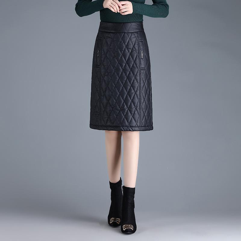 

Counter 2025 Женская хлопковая узкая юбка миди из овчины с высокой талией L for 50-55kg