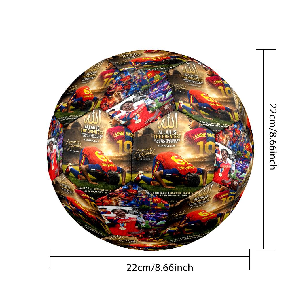 Lamine Yamal 19 Breakthrough Size 5 Football Machine-Stitched Indoor/Outdoor Universal Football Soccer Accessory