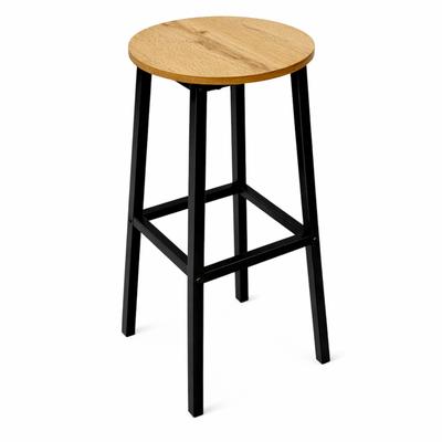 Stool Knotty Oak Bar Stool for Kitchen for Dining Room 32X32X65 Begryf