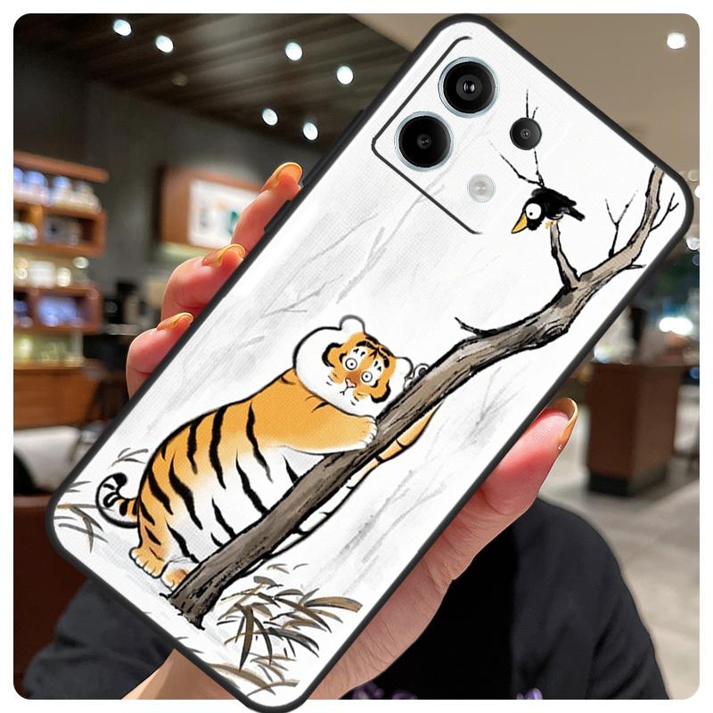 

Мультяшный Чехол Толстый Тигр Для Xiaomi Redmi Note 11 10 12 13 14 15 Pro Plus Чехол Для Redmi 15 15C 10C 12C 13C 14C Redmi Note 13 Pro 4G