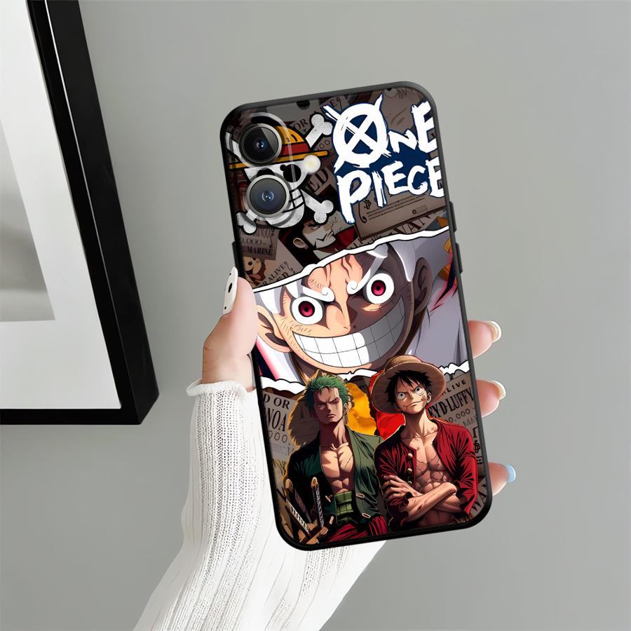 Case for iPhone 15 Plus X XS XR 13 Mini 12 SE 17Air 17 16 Pro Max 11 14 7 8 Funda Phone Cover Anime Luffy Zoro