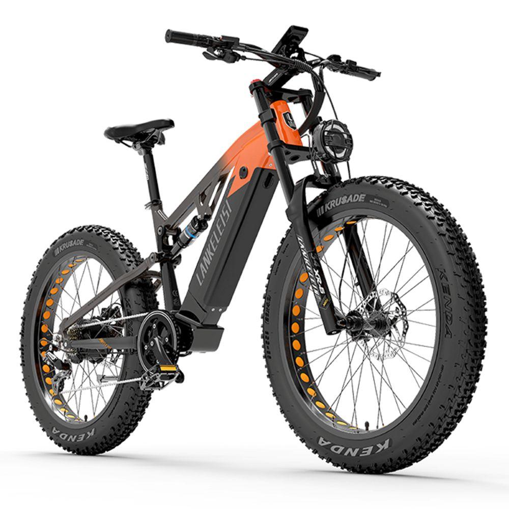 Electric bicycle LANKELEISI RV800 ,1130W motor, a 48V 20Ah battery, a top speed of 52 km/h, a range of 150km, and 26*4.0 inch tires