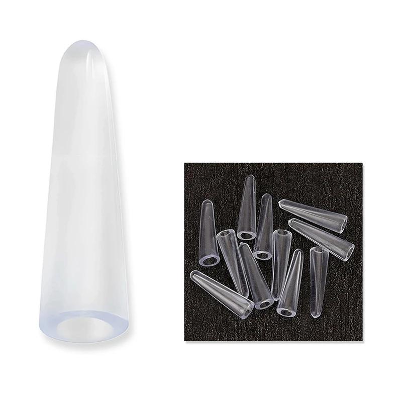 50pcs Acne Needle Tip Protector Soft Protective Sleeve Eyelash Tweezers Tip Cover Clip Protection Sleeve Clip Protective Cover