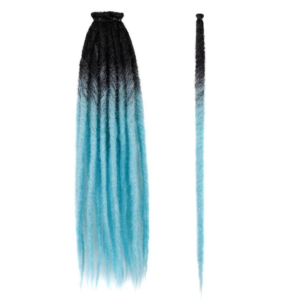 24-Inch Single Strand European & American Felt Dreadlocks Wig – Hand-Crocheted Extensions for Street Dance