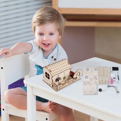 DIY Doorbell STEM Kit Wooden Circuit Science Project for Kids No-Solder Electronics Learning Toy Educational Physics Experiment for Boys Girls
