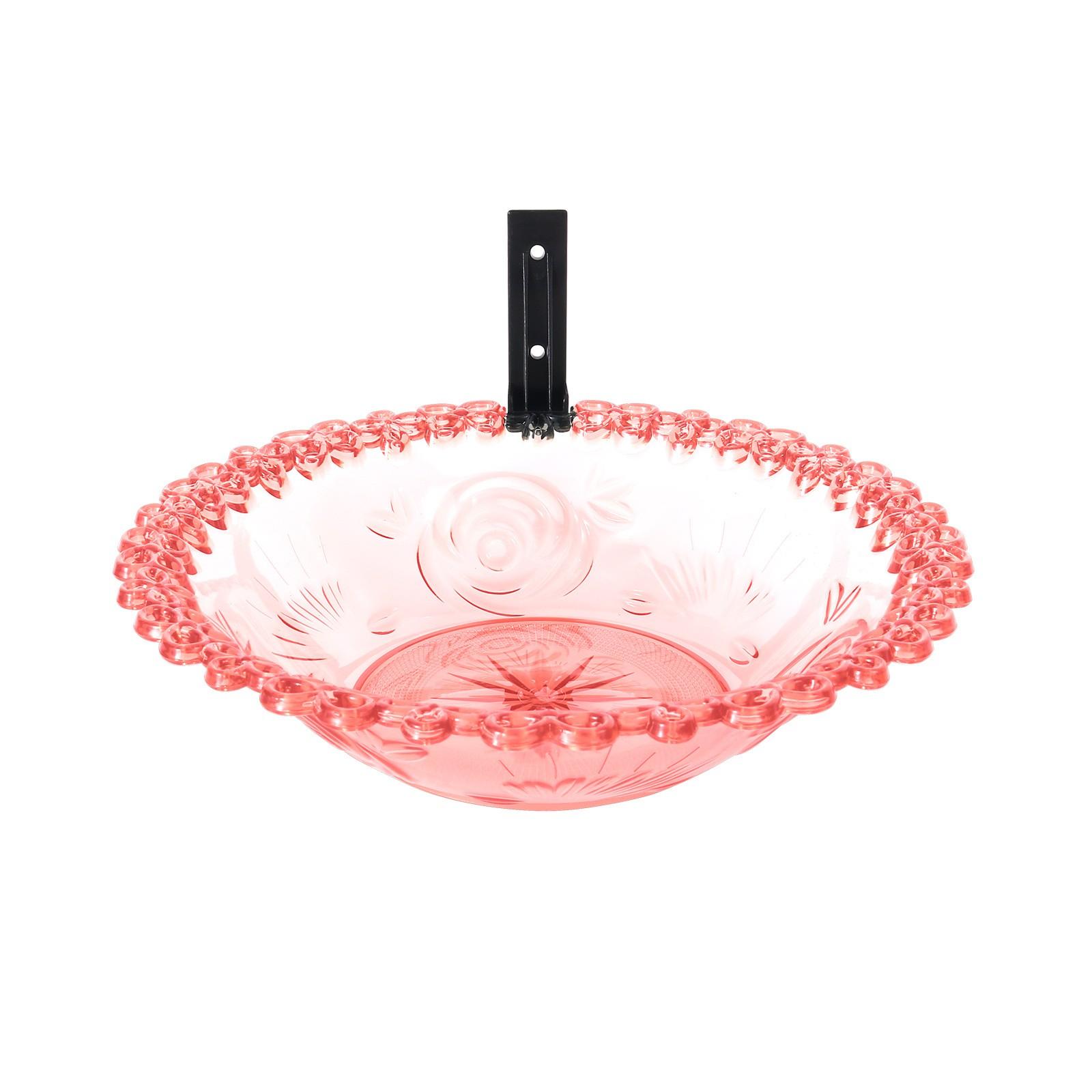 

Пластиковая поилка для птиц на открытом воздухе, настенная поилка для птиц, поилка для птиц на дереве, подходит для садового забора, террасы, двора, украшения патио One Size красный