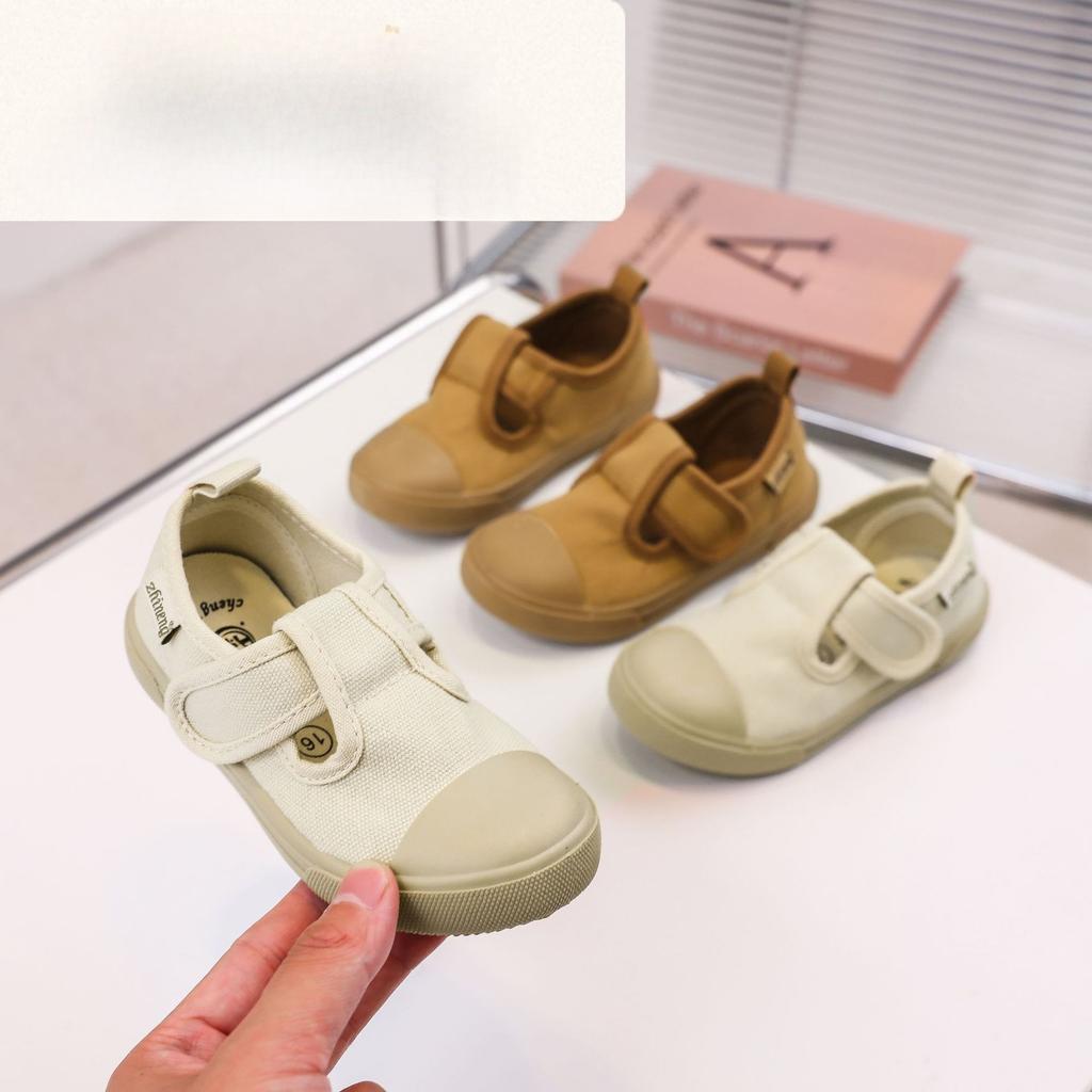 Canvas Shoes Boys Girls Velcro Shoe Straps Slip-resistant Shoes