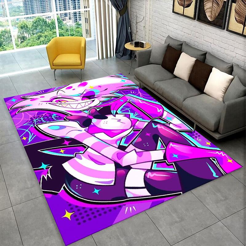 3D Cartoon H-Hazbin Hotel Charlie Carpet Rug for Playroom Bedroom Living Room Sofa Home Decor,kid Area Rug Non-slip Floor Mat