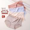 GUJIN Women's Modal Mid-Waist Seamless Antibacterial Briefs