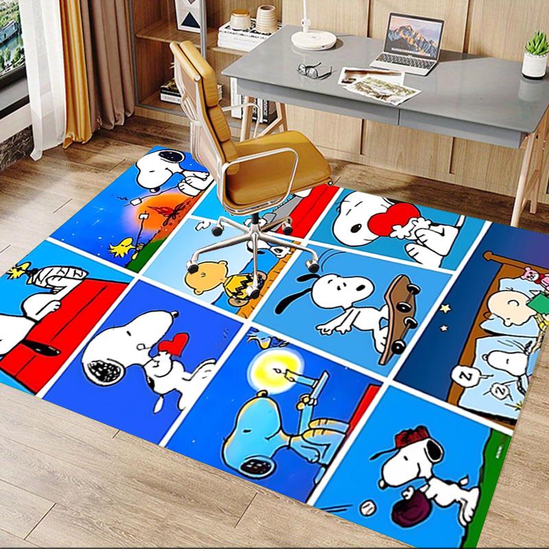 1pc Snoopys Peanuts World Carpet for Playroom Bedroom Living Room Sofa Home Decor,kids Game Area Rug Non-slip Floor Mat Y73015