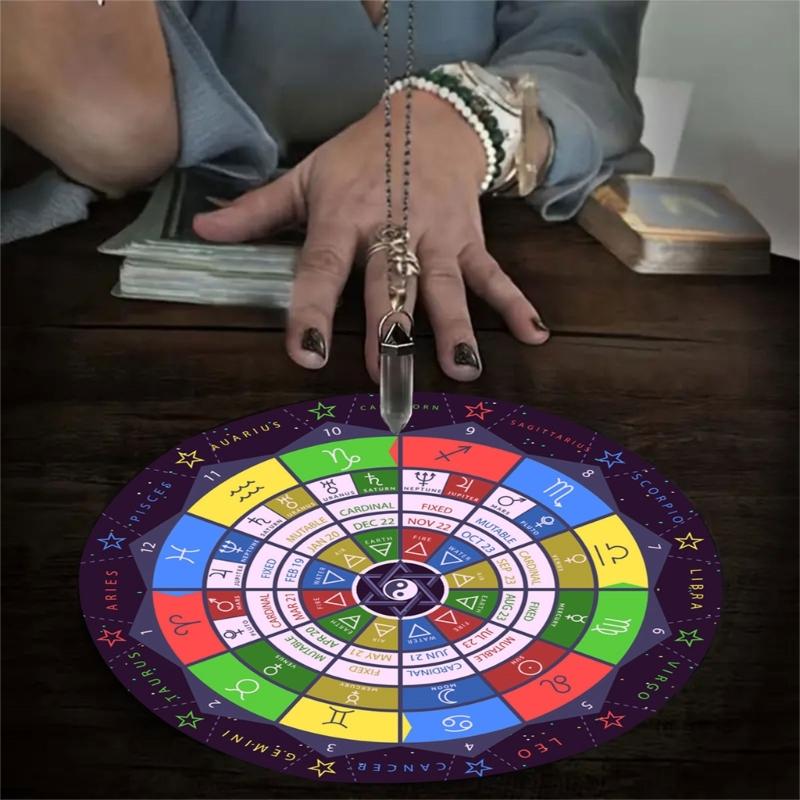 Pendelmatte Sternbilder Mauspads Gummi Divinationsmatte Wünschelruten Zeremonienmatte für Schreibtischdekoration