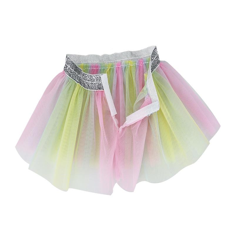 New Born Baby Doll Clothes, Unicorn Pattern Romper and Skirt and Headband for 18" Dolls (40-45cm) Set of 3