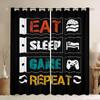 Gamer Curtains for Children's Bedroom, Gaming Window Treatments, Living Room, Kids, Teens, Boys