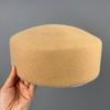 Ins New 100% Wool Flat-Top Fedoras Women Wedding Church Party Pillbox Hat Winter Fashion Retro Lady Hard Top Painter Berets Cap