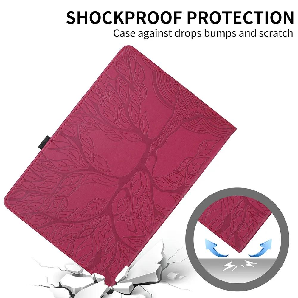 Redmi SE 2025 New Tablet Case for XIAOMI Redmi Pad SE 11 Inch 2025 3D Tree Embossed PU Leather Cover 360° Rotation Bracket Funda