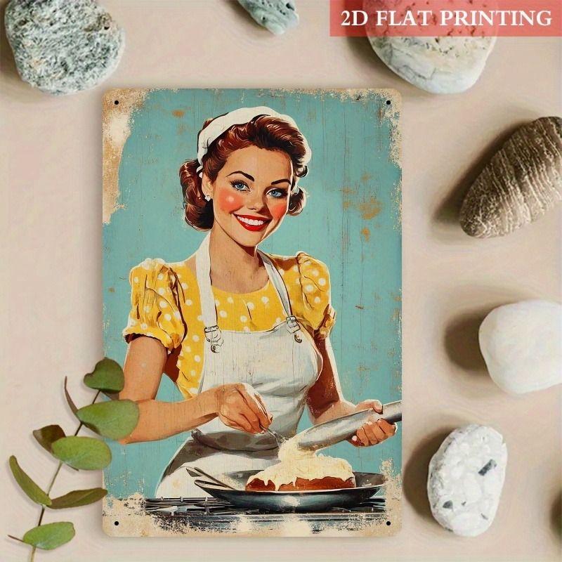 Retro Metal Tin Sign Wall Art Decor for Living Room Bedroom Office