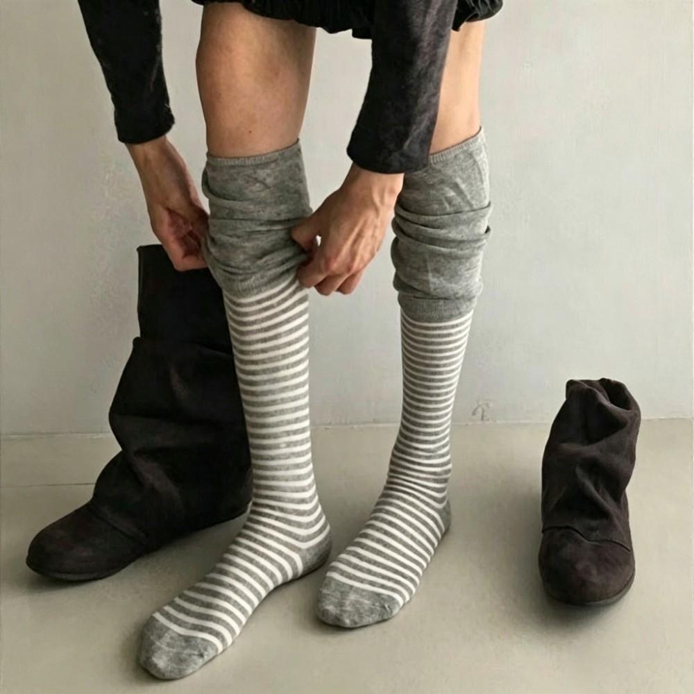 Soft Knit Over the Knee Socks Slouch Style Long Socks Aesthetic Knee High Socks For Women