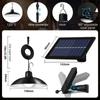 Outdoor solar pendant light, waterproof LED light, double headed candle holder, indoor greenhouse remote control decoration, granary room