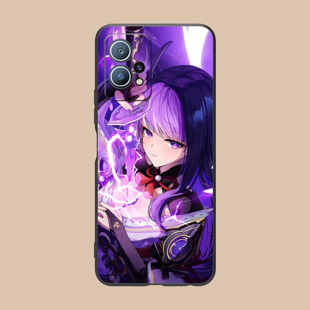 Game GI Raiden Shogun Matte TPU Mobile Phone Case for Huawei P60 P50 P40 P30 P20 P10 P9 P8 Pro Lite Plus Colorful Printing Cover
