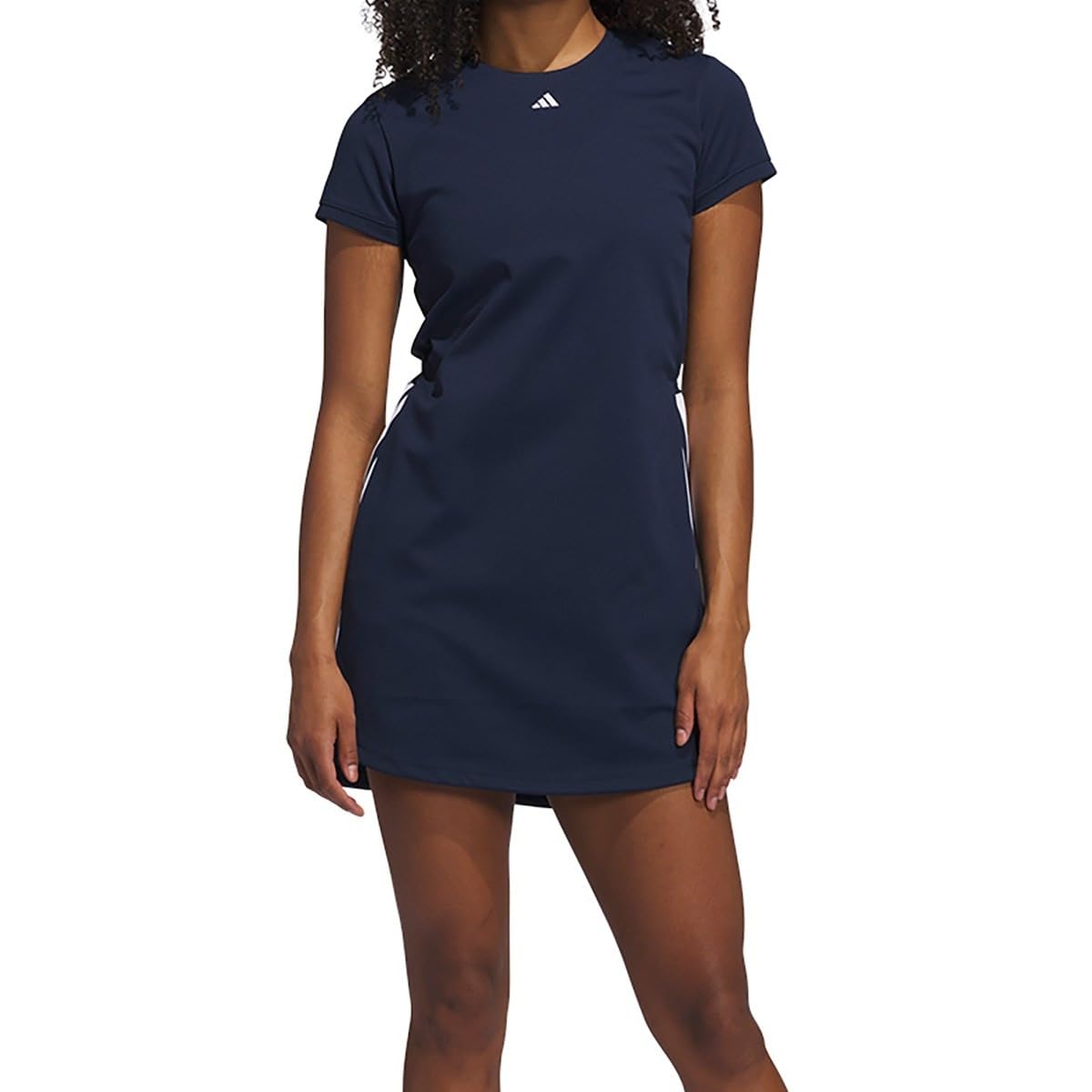 

Adidas Golf Twist Knit Crew Neck Short Sleeve Golf Dress in College Navy Women s