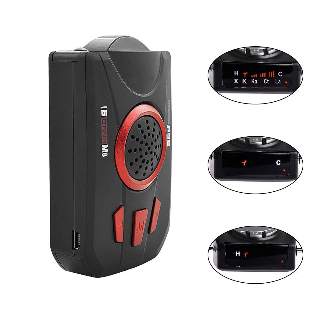 Car 360 Degree 16 Band GPS Speed Police Radar Detector Laser Voice Alert
