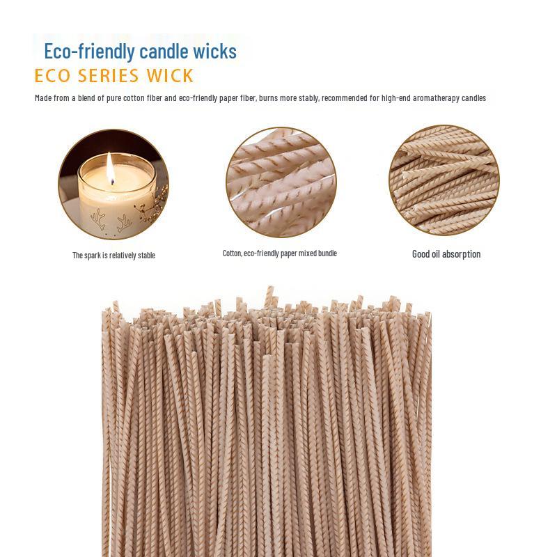 Aroma Candle Wick Replacement - Smokeless Cotton Core for DIY Soy Wax Candles