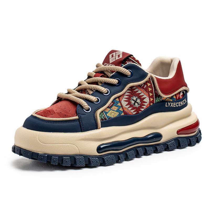 

Men s shoes trendy platform bread shoes boys Korean version youth breathable wear-resistant low-top board shoes casual sports shoes 44