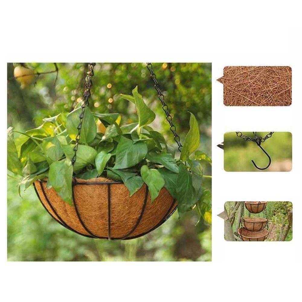 Half Round Plant Pot Iron Succulent Plant Flowerpot Plant Hanging Basket  Garden Decoration