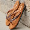 Summer Rubber Flip Flops for Men, Outdoor Anti Slip Beach Sandals, Household Trendy Men's Slippers