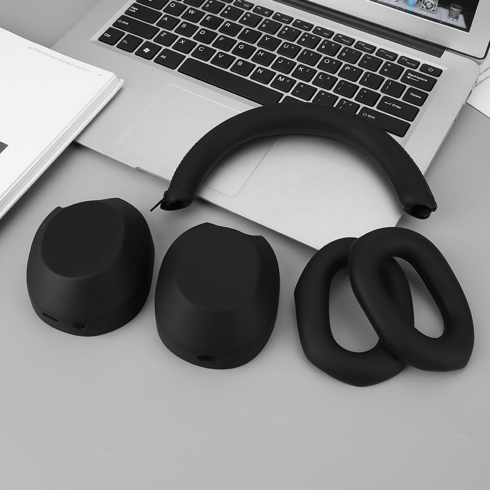 Silicone Headphone Case Headbeam Protector Sleeve Headphones Protective Case Cover Ear Pads for Sony WH-1000XM5 Headphones