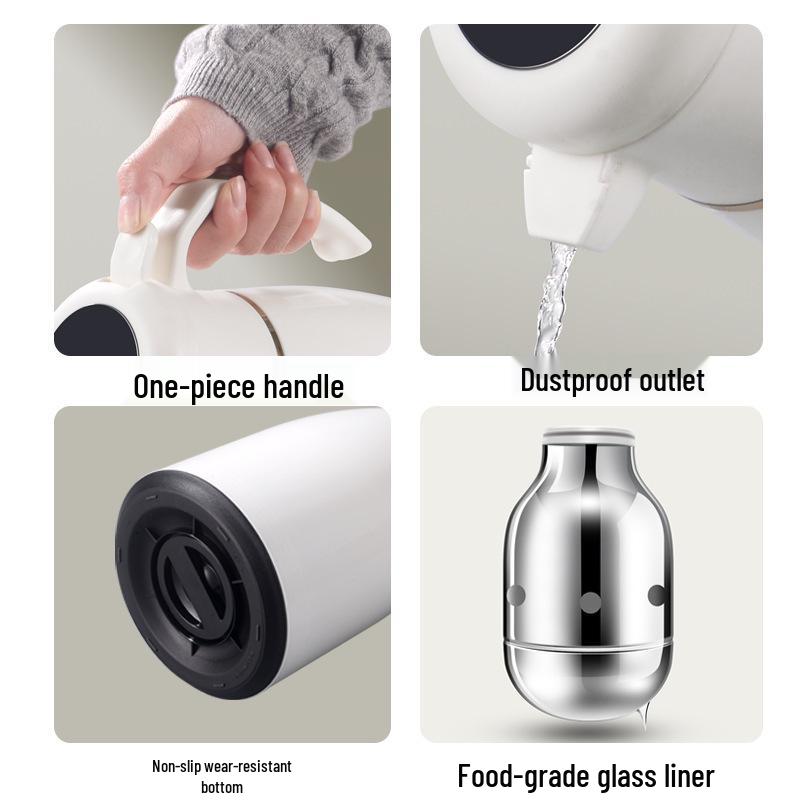 Intelligenter isolierter Wasserkocher mit großem Fassungsvermögen und Glasinneneinsatz für Zuhause & Büro