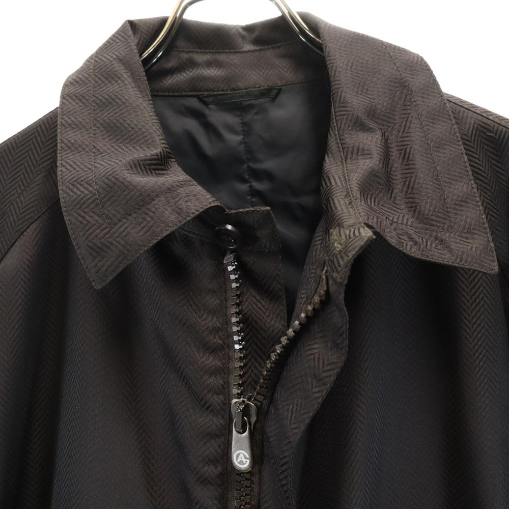 Armani Collezioni Made In Italy Herringbone Pattern Stainless Collar Coat Men's Used