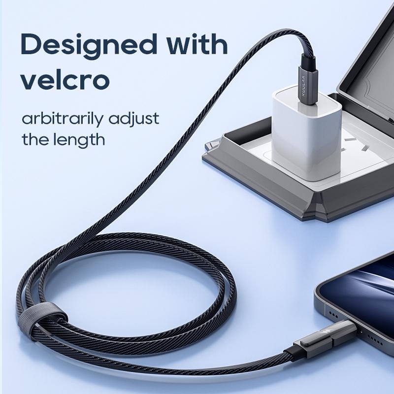 KUULAA 2 In 1 60W PD Data Cable Fast Charging Cable USB C To Type C/Lighting Suitable for Iphone Samsung Xiaomi Fast Charging