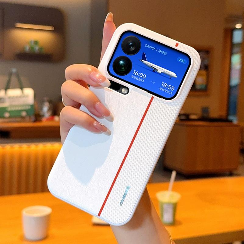 

Colorful Faux Leather Red Lens Ring Raised Protective Lens Case For Xiaomi 17 Pro Max Mi17 Pro xiaomi17 Camera Protection Cover Xiaomi 17